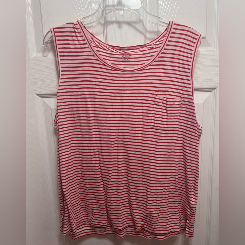 Madewell Sandberg Stripe Pocket Muscle Tank